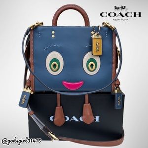 AUTHENTICATED NWT COACH Special Ed Coachies Rogue 25 In Textile Jacquard Sparkie